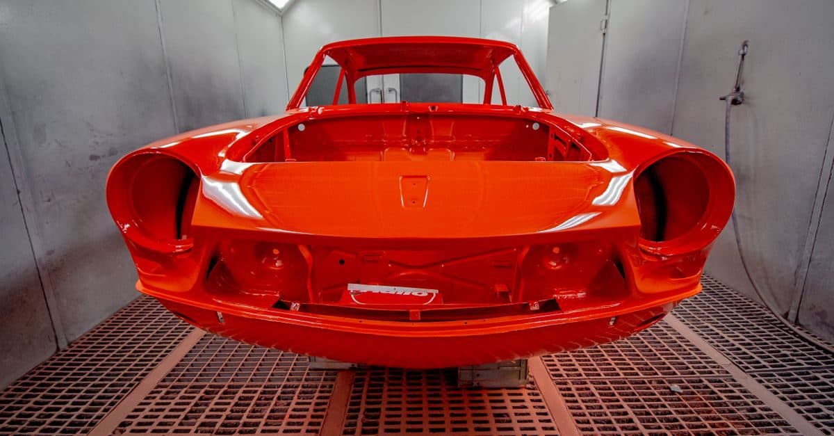Illustration: the same car body shell in fresh red paint